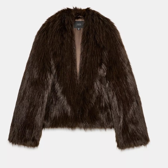 Zara Jackets & Blazers - Zara Women's Dark Brown Short Fur Jacket